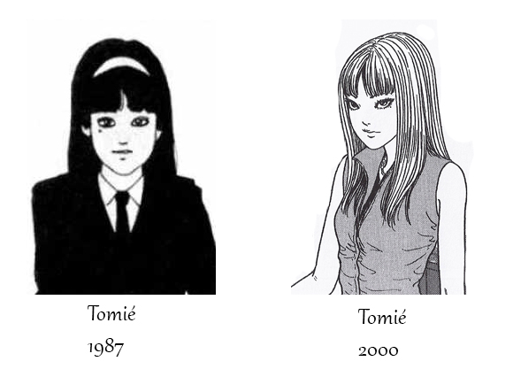 Tomié et l'évolution du mangaka Ito : de l'aplat noir un peu gras à la finesse du dessin actuel