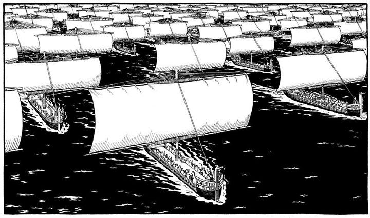 Un millier de navires en route pour Troie
