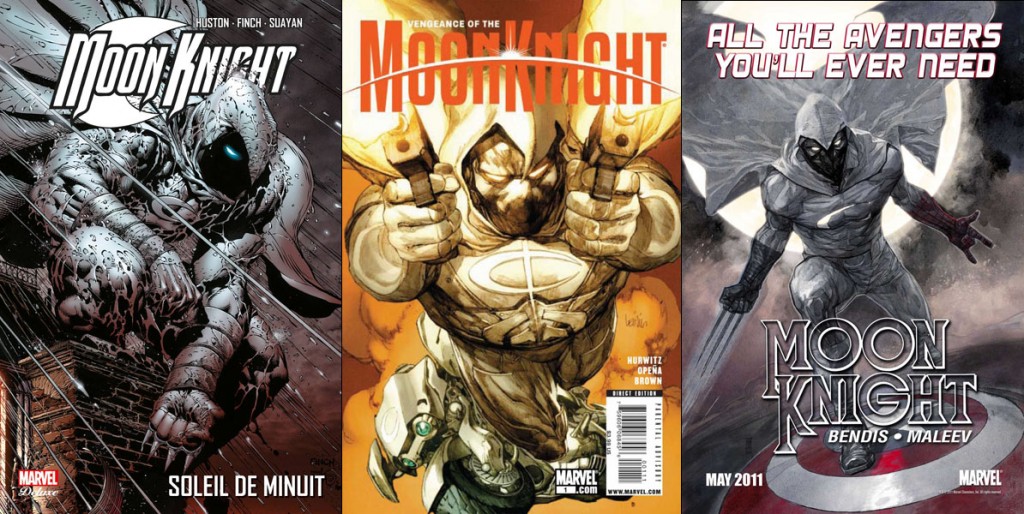 Les précédents relaunchs de Moon Knight en 2006, 2009 et 2011 : une présence à éclipse sur les stands des comic-shops.