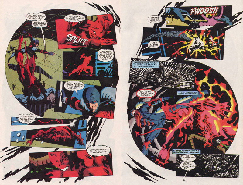 Hellspawn, le Doppleganger est issu du crossover "Infinity War". Indétectable pour le sens radar de Daredevil, ce dernier doit faire preuve d'inventivité pour le localiser…