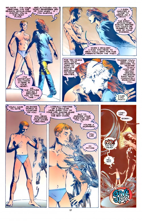 Cable rachitique ( et en slip) face à  une Rachel Summers emblématique au secours de son frère