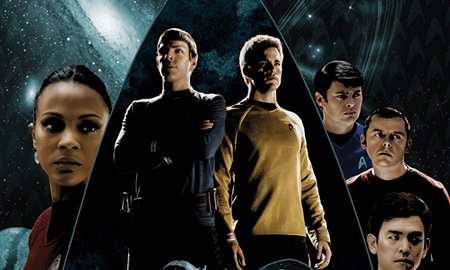  De gauche à droite : Uhura, Spock, Kirk, McCoy, Scottie et Sulu !