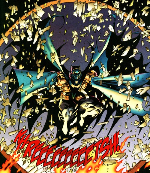 La série de crossovers redémarre avec un Batman intérimaire en armure…