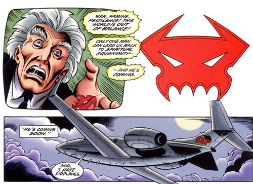 Ra's Al Ghul fait voyager le Kingpin très discrètement… dans un avion arborant son logo !