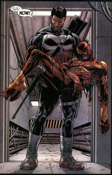 Le Punisher ne se bat pas toujours contre les justiciers en costume rouge. Parfois, il leur sauve la vie !