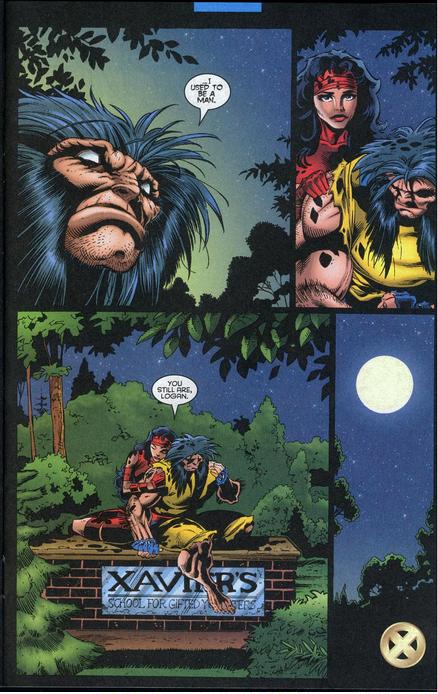 Wolverine, l'autre fils spirituel de Xavier réalise sa responsabilité dans sa transformation en Onslaught