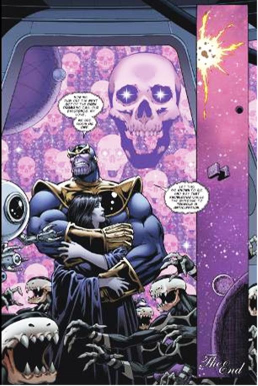  Thanos à la noce avec son sac d’os…