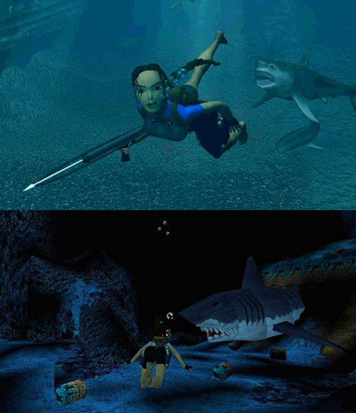 Les passages sous-marins stressants, un grand classique des Tomb Raider