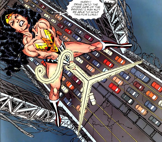 Même quand elle fait le pont, Wonder Woman ne se repose pas 