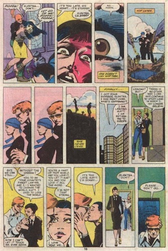 L'origine initiale d'Elektra, plus condensée et qui s'avère supérieure (Daredevil #168)