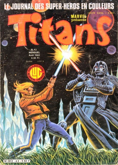 La première couverture de Thomas Frisano que son père n’a pas retouchée. Thomas a commencé à travailler avec son père à l’âge de 15 ans pour le compte de Lug en 1978. Il avait donc 19 ans lors de la publication de ce numéro de Titans.