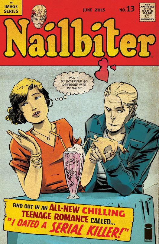 Couverture parodique évoquant les comics de romance
