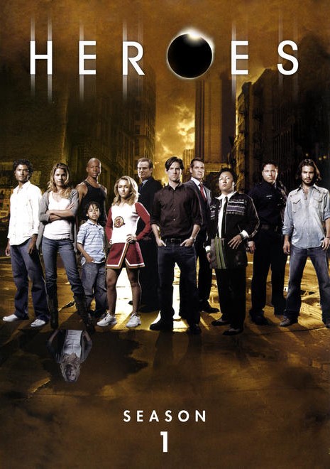 Le casting quasi complet (moins Sylar)  © NBC / Universal  Source : Freecovers http://www.freecovers.net/view/0/8c6d696c075e9e44580dfca609383cb7/Heroes__Season_1_(2006)_R4-front.html