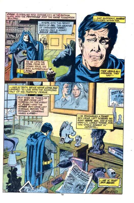 Bruce Wayne pleure ses parents ou sur ce qu'il est devenu ? 