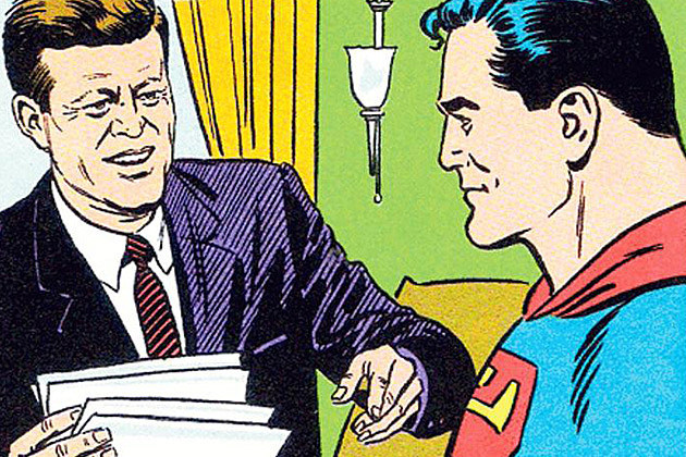 Cette semaine-là, l’épisode où Superman sauvait JFK est sorti le lendemain des facéties d’Oswald. Chez DC, c’est toujours la crise, ma bonne dame.