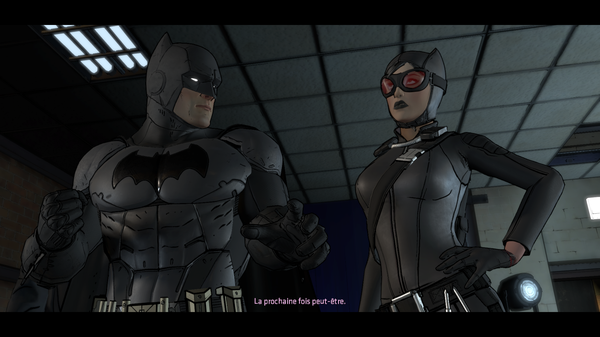 Batman et Catwoman font équipe face à un mystérieux cerveau criminel, même si leur relation reste toujours aussi chaotique  ©Telltale Games Source : jeuxvideo.com http://www.jeuxvideo.com/screenshots/451777-0-0