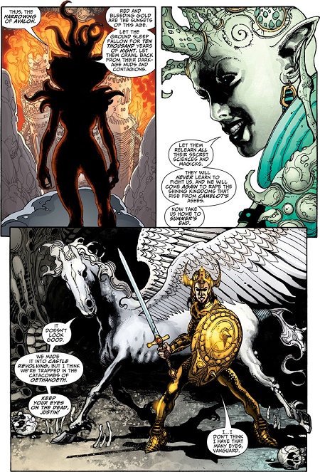 On commence fort avec une plongée dans la mythologie du mythe arthurien ! (par Simone Bianchi) © DC Comics