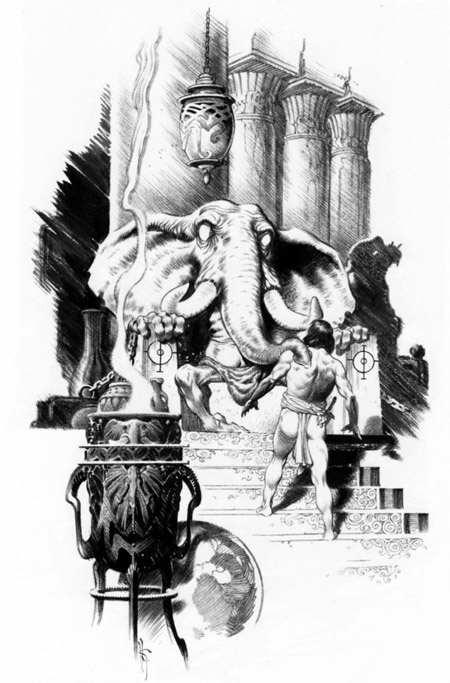 Illustration de Mark Schultz, utilisée dans l’édition Bragelonne des récits d’Howard – (c) Mark Schultz