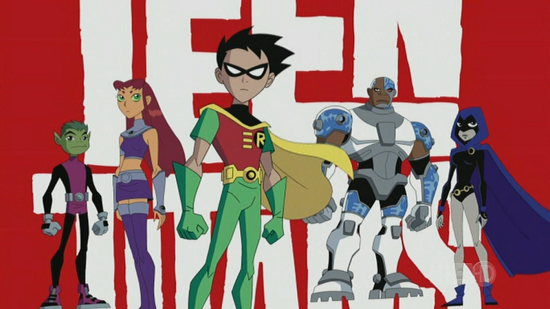 Dans les années 2000, les Teen Titans sont devenus une sorte de japanime humoristique survitaminé cassant avec le ton instauré par Bruce Timm. ©2003-2006 Warner Bros animation source: https://deathdetective.files.wordpress.com/2017/01/teen_titans.png?w=1400