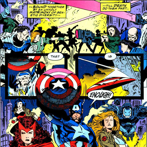 : Ah, il va aussi falloir ré-expliquer la consigne à Captain America…  ©Marvel Comics