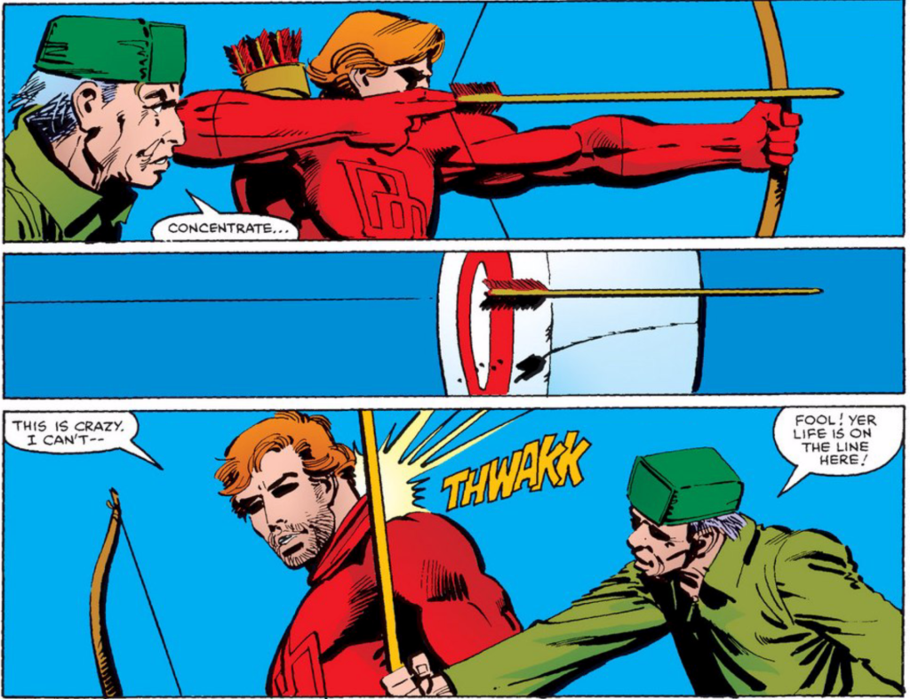 Mattt Murdock : un super héros mais un piètre archer (en même temps, le gars est aveugle...) ©Marvel Comics  