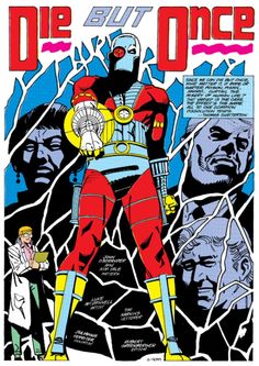 Le concept de la série en une seule image: un Mercenaire, sa psy et les autres personnages dans un décor fragmenté. ©1988-Luke Mc Donnell-DC comics
