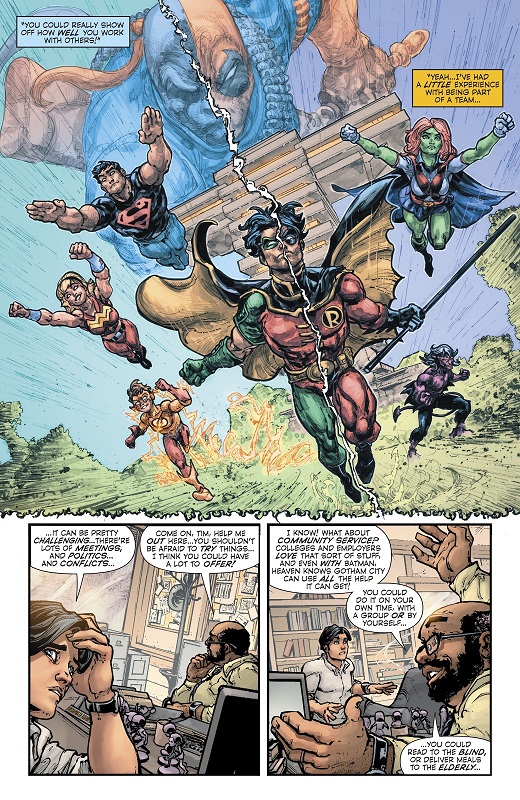 Jason Todd, roi de la gâchette dans une mise en page signée Javier Fernandes….  © DC Comics